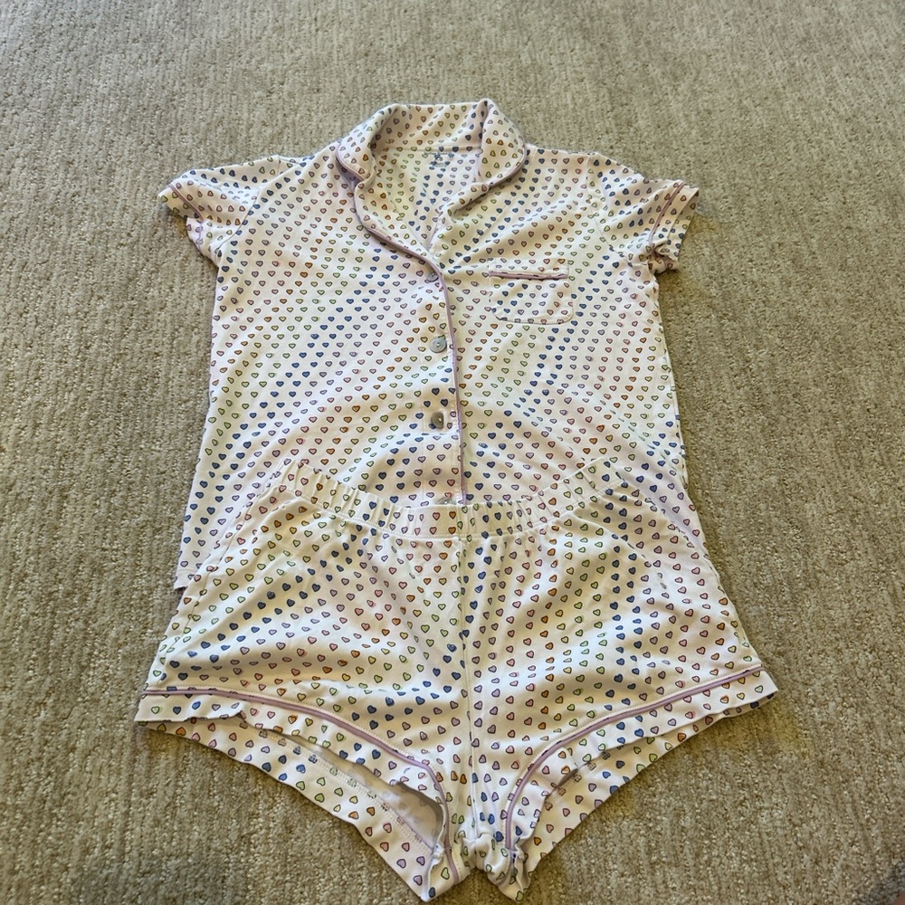 Roller Rabbit Cream and Blue Pajama Romper